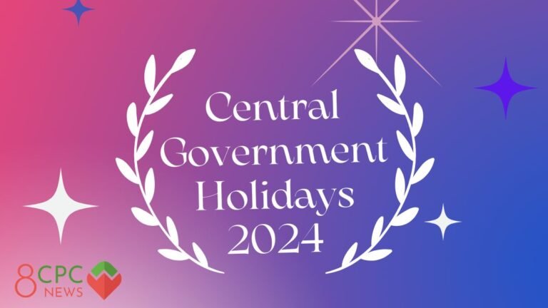 Central Govt Holiday 2024 PDF Download